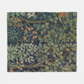 William Morris Fasan Vogel Baum Wald Fleecedecke (Vorderseite (Horizontal))