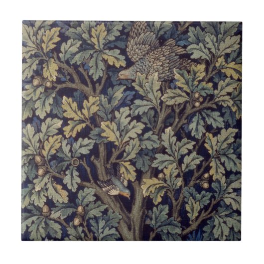 William Morris Fasan Vogel Baum Wald Fliese (Vorderseite)