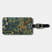 William Morris Fasan Vogel Baum Wald Gepäckanhänger (Vorderseite horizontal)