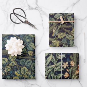 William Morris Fasan Vogel Baum Wald Geschenkpapier Set