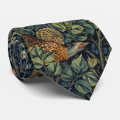 William Morris Fasan Vogel Baum Wald Krawatte (Gerollt)