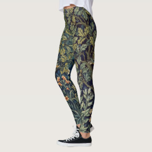 William Morris Fasan Vogel Baum Wald Leggings