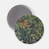 William Morris Fasan Vogel Baum Wald Magnet (Vorderseite/Rückseite)