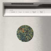 William Morris Fasan Vogel Baum Wald Magnet (In Situ (Geschirrspüler))