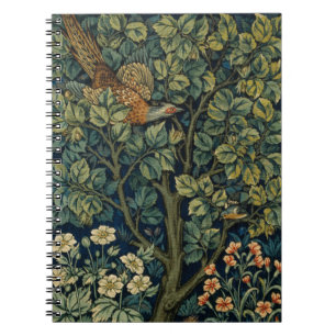 William Morris Fasan Vogel Baum Wald Notizblock