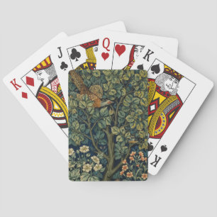 William Morris Fasan Vogel Baum Wald Spielkarten
