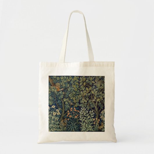 William Morris Fasan Vogel Baum Wald Tragetasche (Vorne)