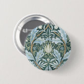 William Morris Fine Floral Wallpaper Pattern Button (Vorne & Hinten)