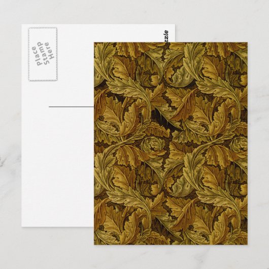William Morris Fine Floral Wallpaper Pattern Postkarte (Vorne/Hinten)