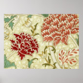 William Morris Fine Red Floral Wallpaper Poster (Vorne)