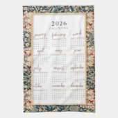 William Morris Floral 2026 Calendar | Geschirrtuch (Vertikal)
