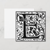 William Morris Floral Alphabet Monogram Letter E Einladung (Vorne/Hinten)