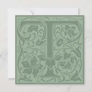 William Morris Floral Alphabet Monogramm Buchstabe Einladung