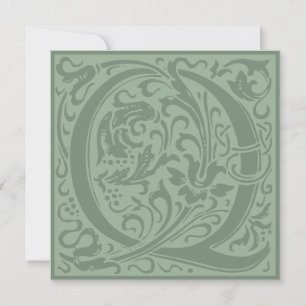 William Morris Floral Alphabet Monogramm Buchstabe Einladung