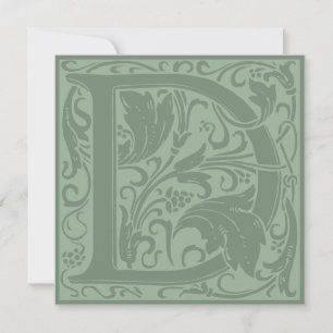 William Morris Floral Alphabet Monogramm Buchstabe Einladung
