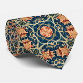 William Morris Floral Arabesque Geometric Pattern Krawatte (Gerollt)