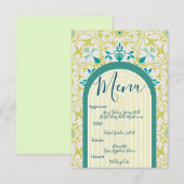 William Morris Floral Art Deco Begleitkarte (Vorne/Hinten)