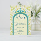 William Morris Floral Art Deco Begleitkarte (Stehend Vorderseite)