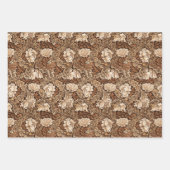 William Morris Floral, Blue, Brown, Black & White Geschenkpapier Set (Vorderseite 3)