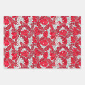 William Morris Floral, Blue, Red & Turquoise Geschenkpapier Set (Vorderseite 2)