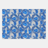 William Morris Floral, Blue, Red & Turquoise Geschenkpapier Set (Vorderseite)