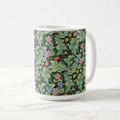 William Morris Floral Blume Carnation Pink Green Kaffeetasse (VorderseiteRechts)