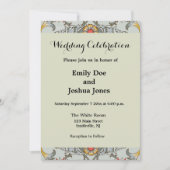 William Morris Floral Circle Blume Illustration Einladung (Vorderseite)