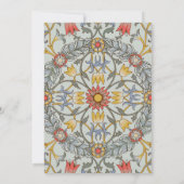 William Morris Floral Circle Blume Illustration Einladung (Rückseite)
