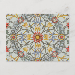 William Morris Floral Circle Flower Illustration Postkarte