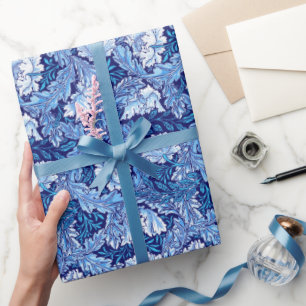 William Morris Floral, Cobalt Blue und White Geschenkpapier