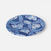 William Morris Floral, Cobalt Blue und White Pappteller (Schrägansicht)