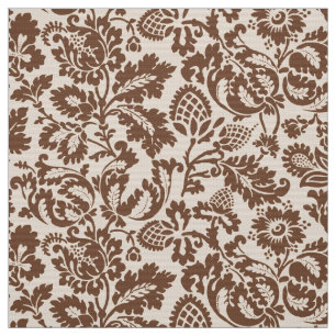 William Morris Floral Damask, Beige und Taupe Tan Stoff