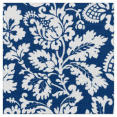 William Morris Floral Damask, Cobalt Blue & White Stoff (Nahaufnahme)