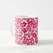 William Morris Floral Damask, Fuchsia Pink Kaffeetasse (Vorderseite Links)