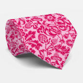 William Morris Floral Damask, Fuchsia und Pink Krawatte (Gerollt)