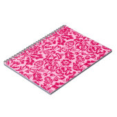William Morris Floral Damask, Fuchsia und Pink Notizblock (Linke Seite)