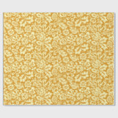William Morris Floral Damask, Mustard Yellow Geschenkpapier (Flach)