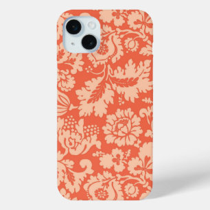 William Morris Floral Damask, Peach und Coral iPhone 15 Mini Hülle