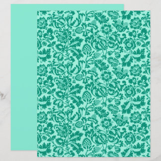 William Morris Floral Damask, Türkis und Aqua