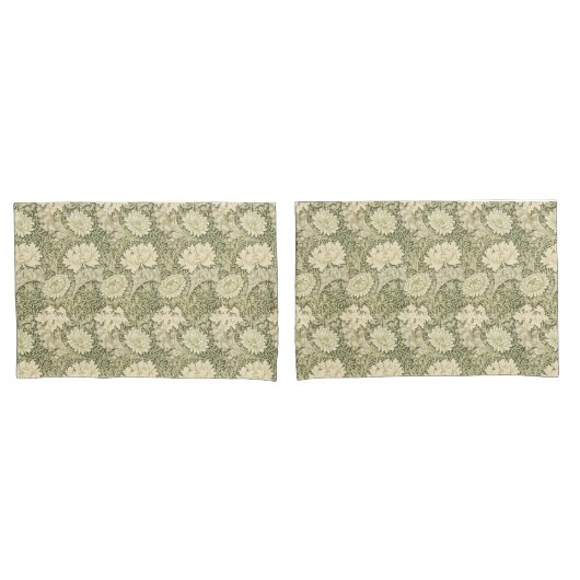 William Morris' Floral Elegante Gold & Green Kissenbezug (Vorderseite-Set)