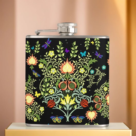 William Morris Floral Flachmann