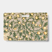 William Morris Floral Fruit Garden Blume Classic Ausweis (Rückseite)