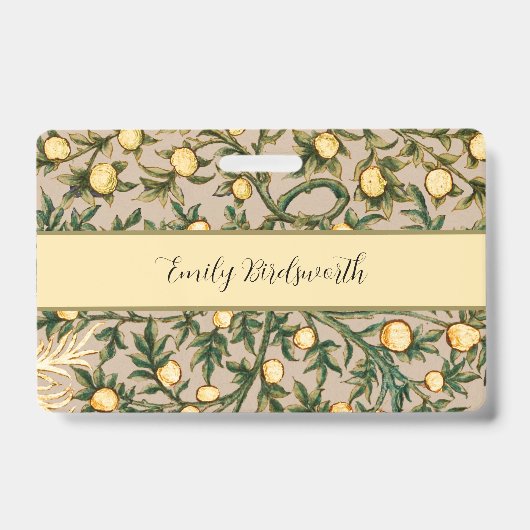 William Morris Floral Fruit Garden Blume Classic Ausweis (Vorderseite)