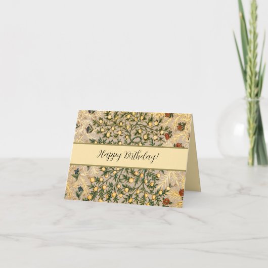 William Morris Floral Fruit Garden Blume Classic Dankeskarte (Vorderseite)