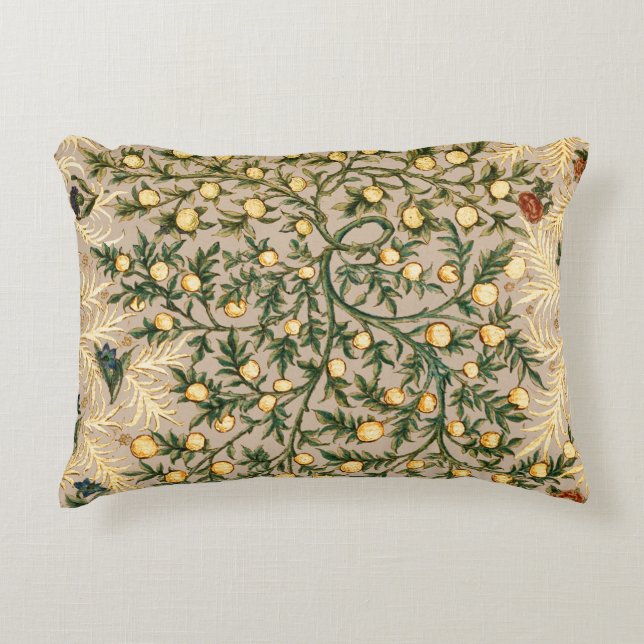 William Morris Floral Fruit Garden Blume Classic Dekokissen (Vorderseite)