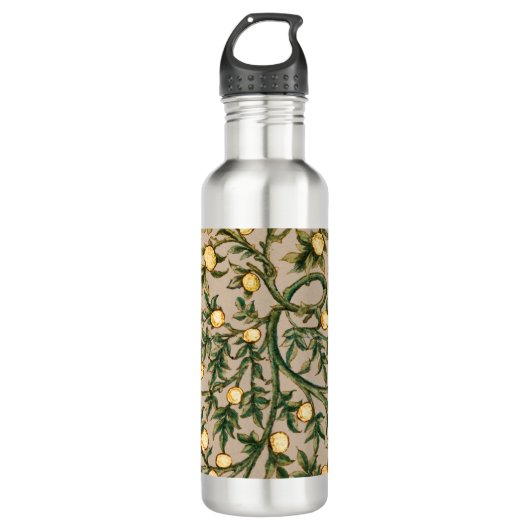 William Morris Floral Fruit Garden Blume Classic Edelstahlflasche (Vorderseite)