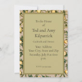 William Morris Floral Fruit Garden Blume Classic Einladung (Rückseite)