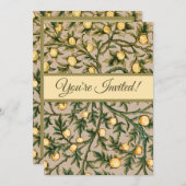 William Morris Floral Fruit Garden Blume Classic Einladung (Vorne/Hinten)