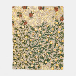 William Morris Floral Fruit Garden Blume Classic Fleecedecke