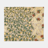 William Morris Floral Fruit Garden Blume Classic Fleecedecke (Vorderseite (Horizontal))